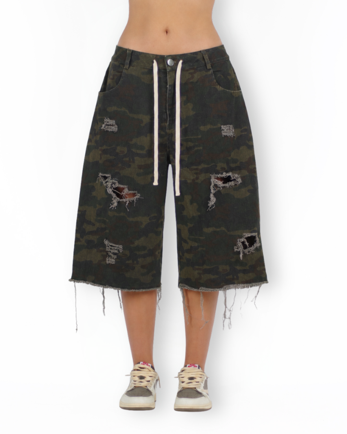 MTL Camouflage Distressed Jorts