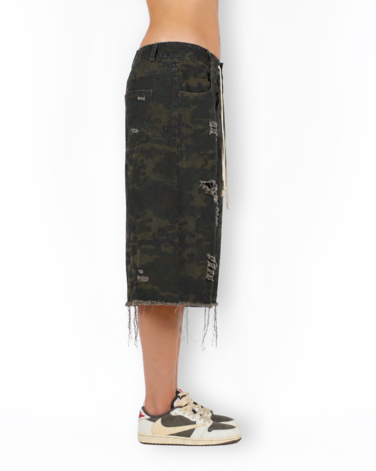 MTL Camouflage Distressed Jorts