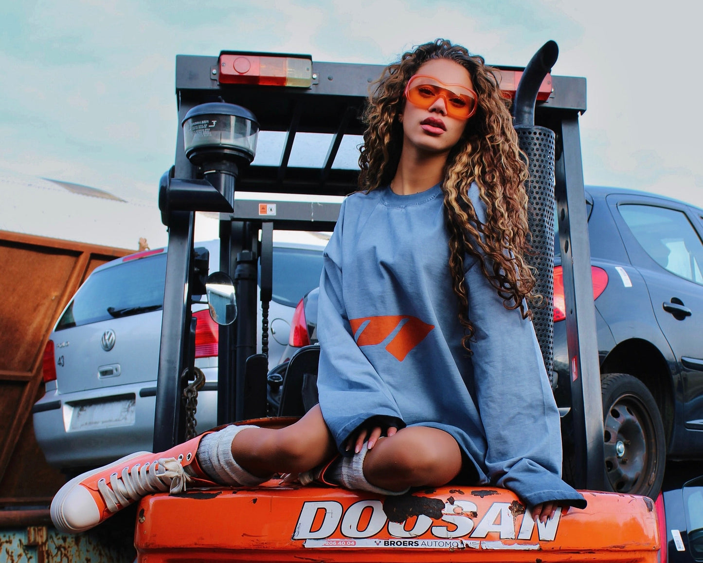 MTL Printed Longsleeve Blue/Orange