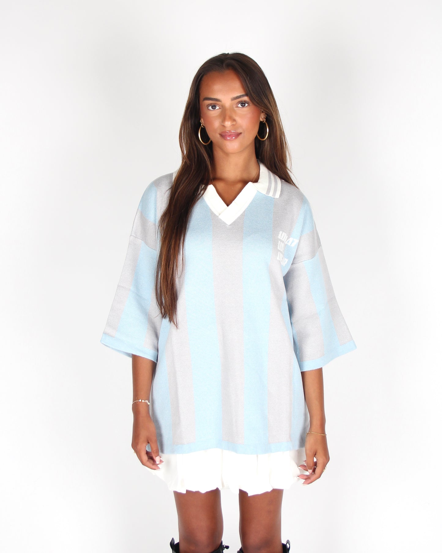 Nika Knitted Jersey Blue