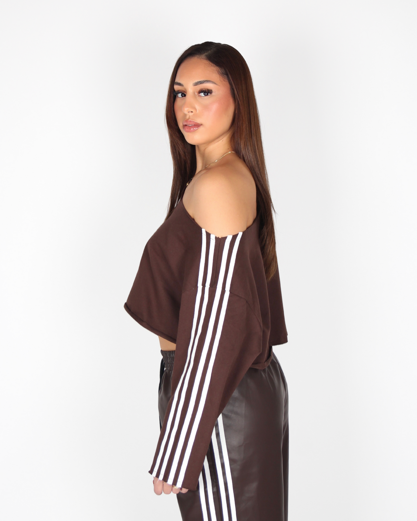MTL One Shoulder Top Brown