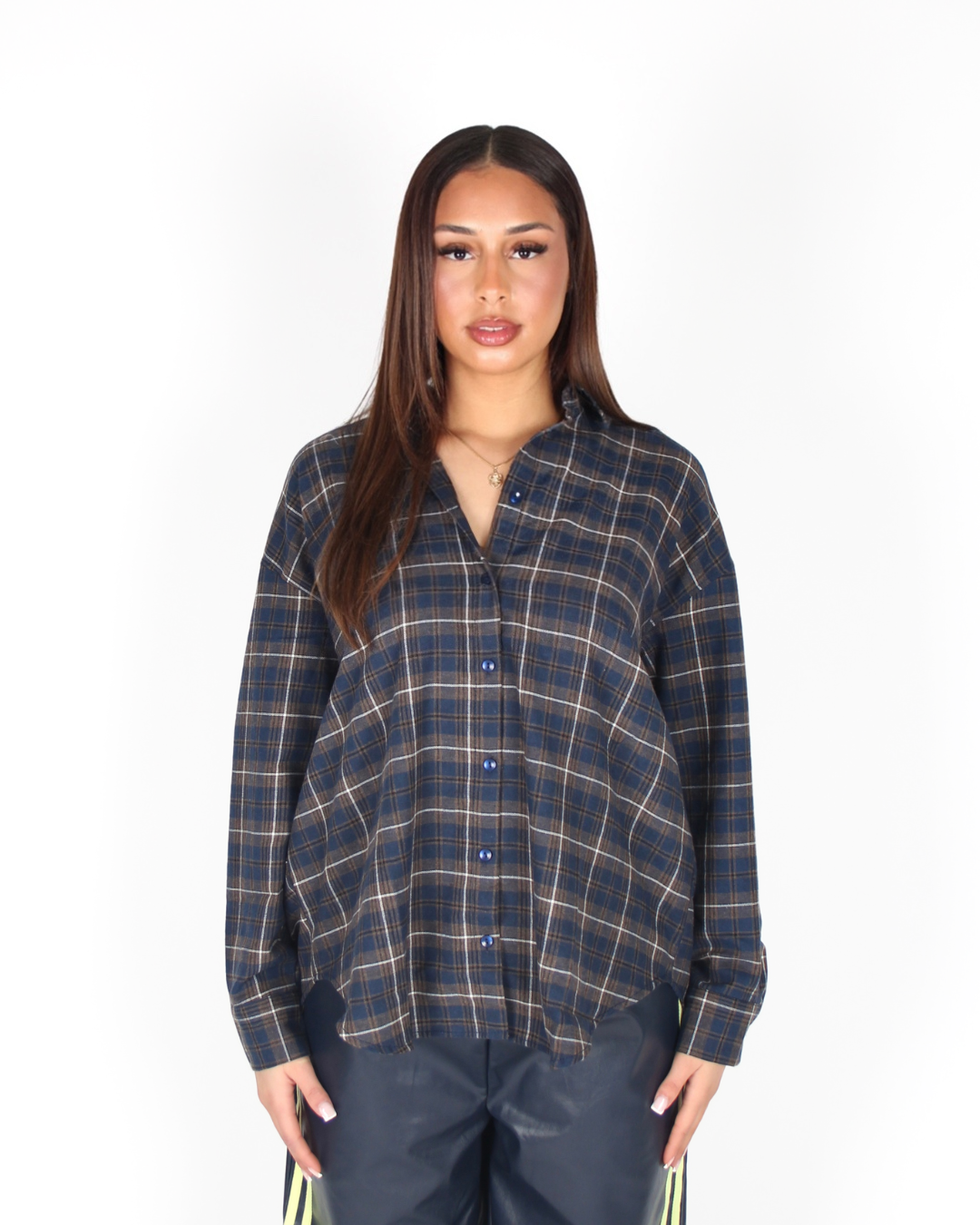 Checked Flannel Navy/Brown