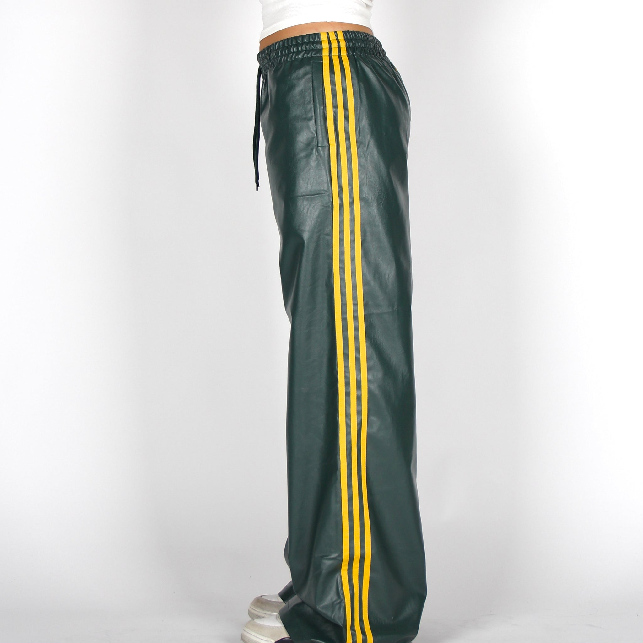 MTL Lux Leather Pants Green