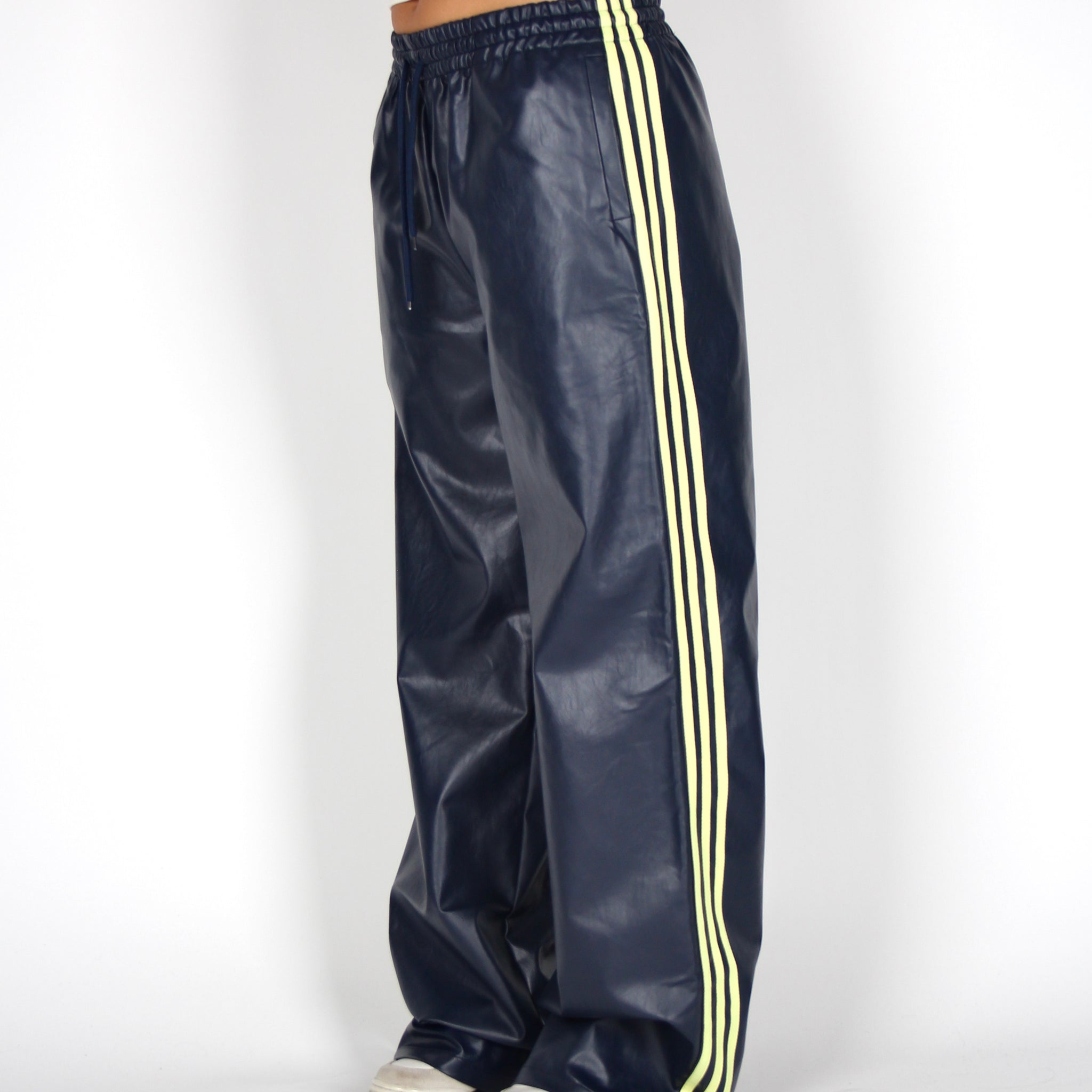 MTL Lux Leather Pants Navy