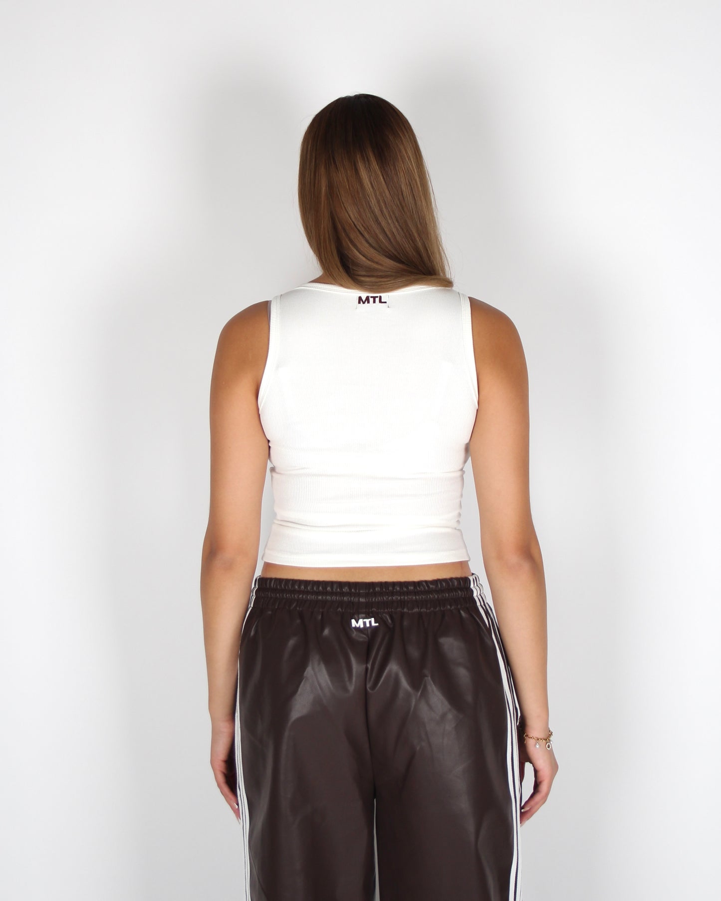 MTL Tank Top Script Brown