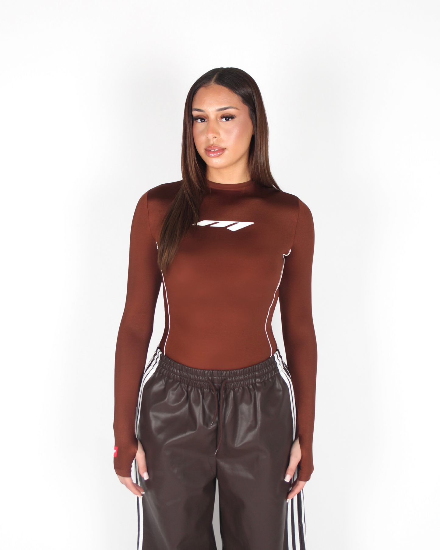 MTL Long Sleeve Bodysuit Brown