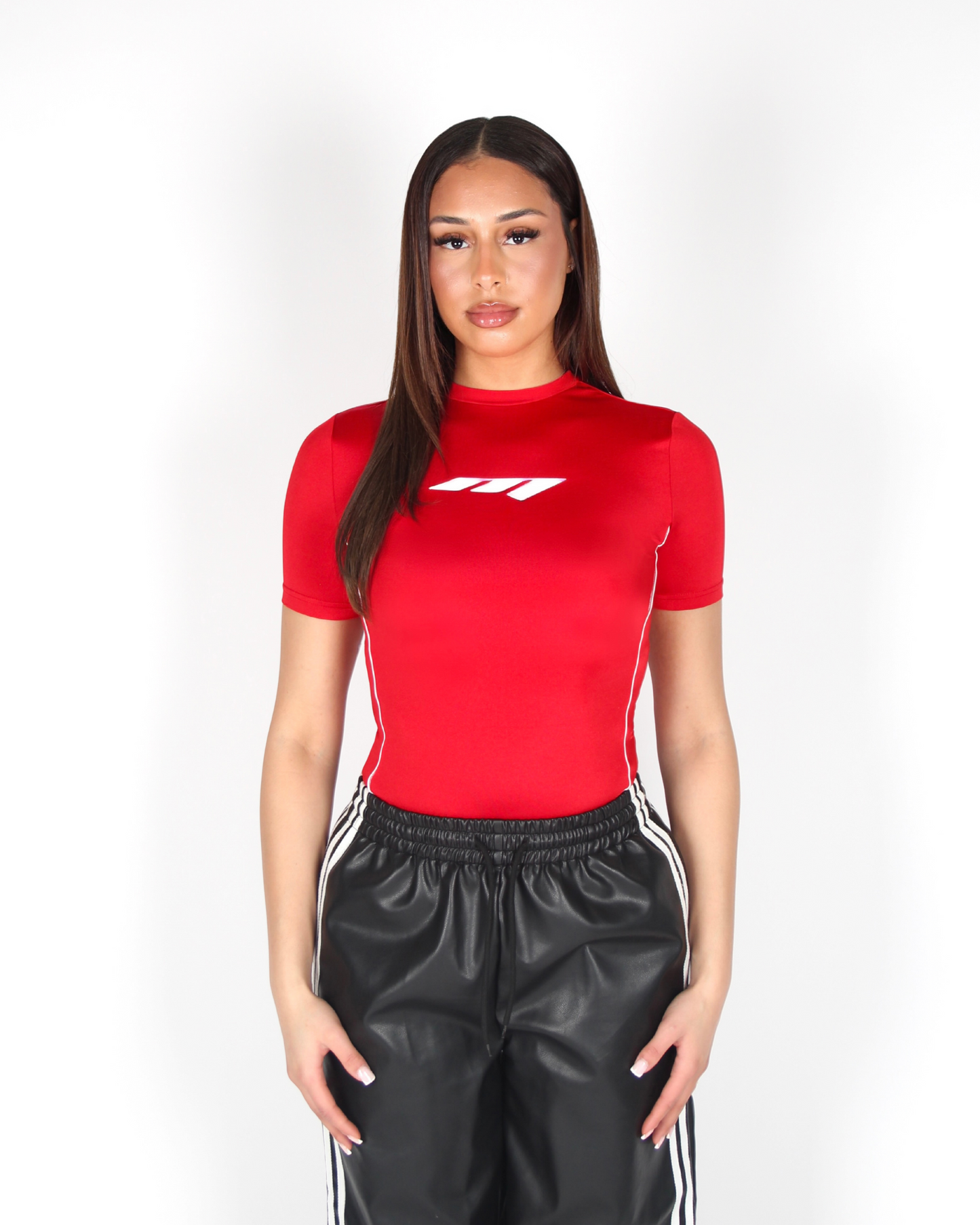 MTL Short Sleeve Bodysuit Red