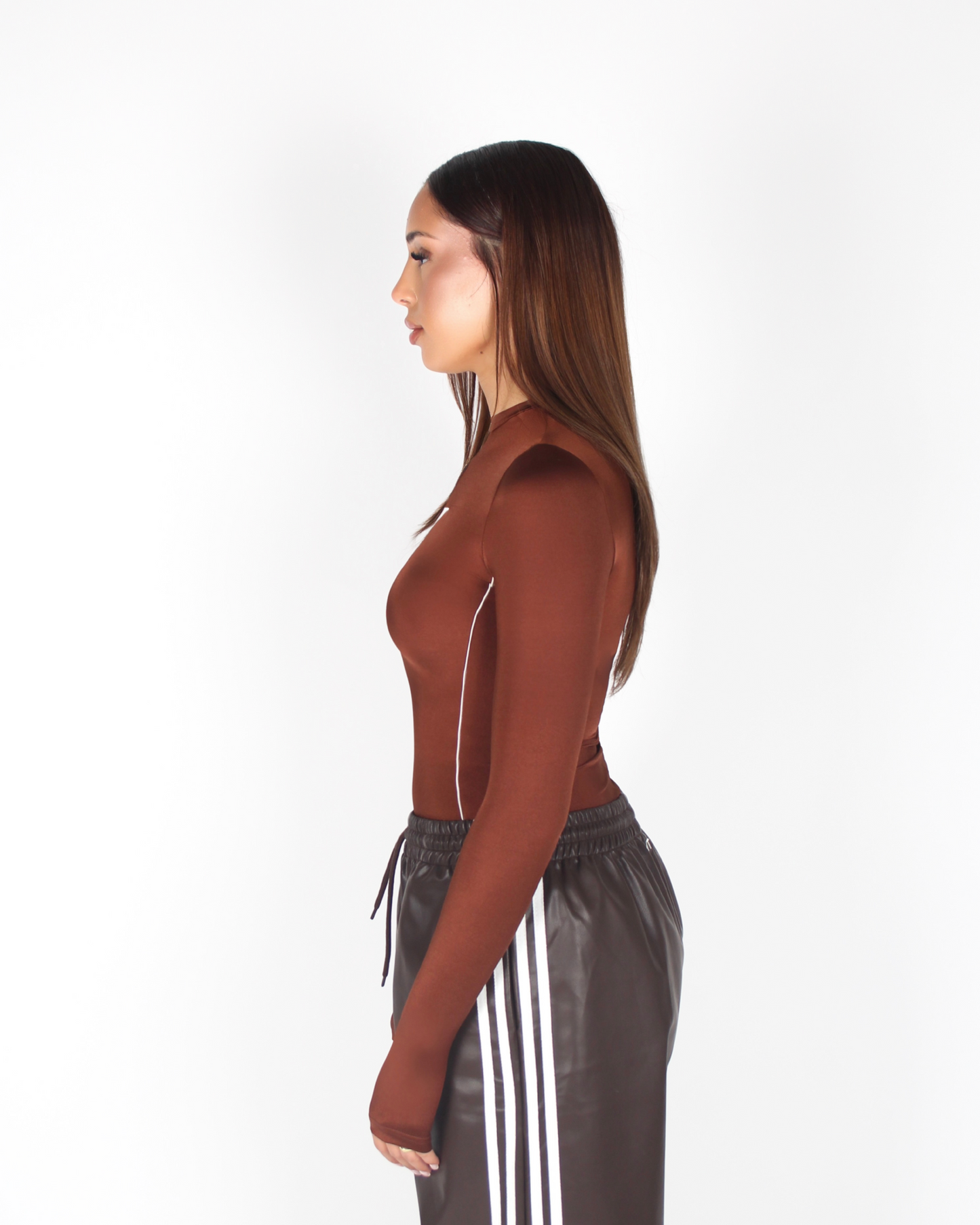 MTL Long Sleeve Bodysuit Brown