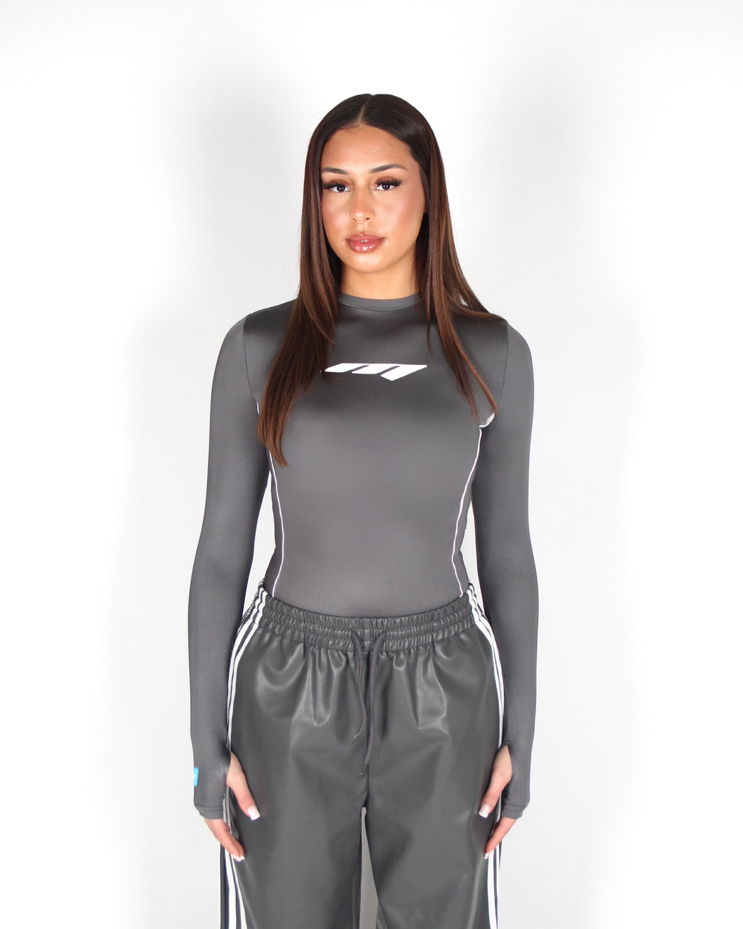MTL Long Sleeve Bodysuit Grey