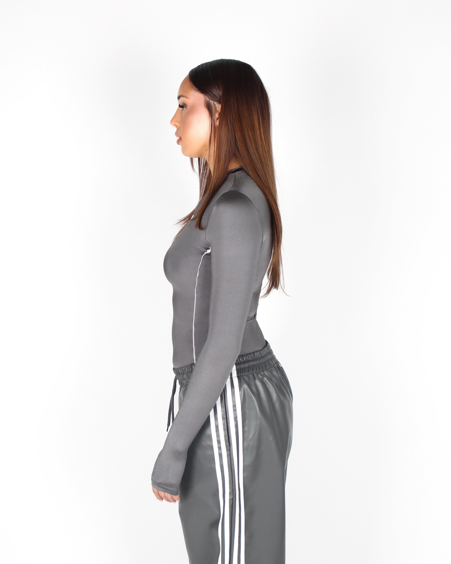 MTL Long Sleeve Bodysuit Grey