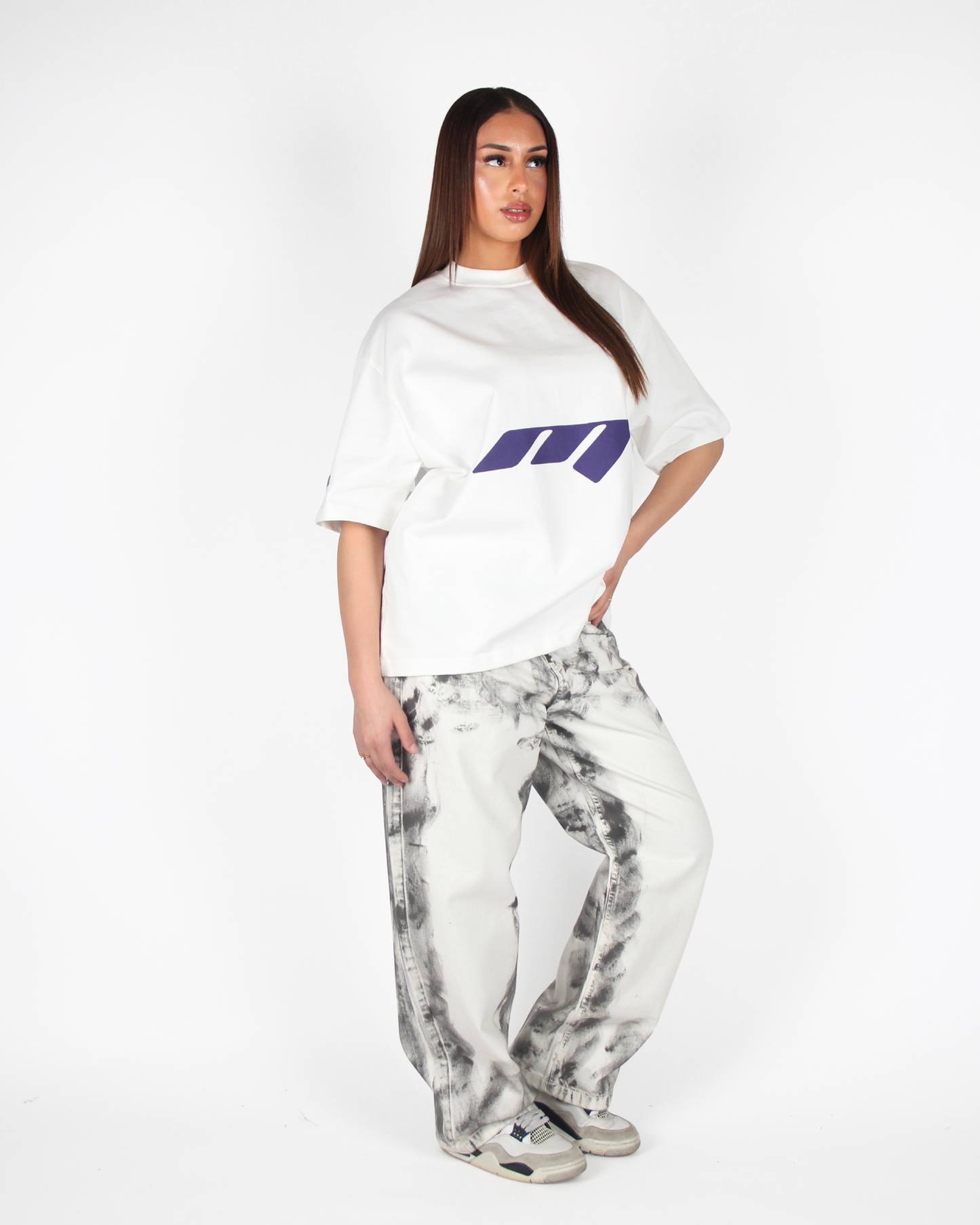 MTL Printed T-shirt Ecru/Purple