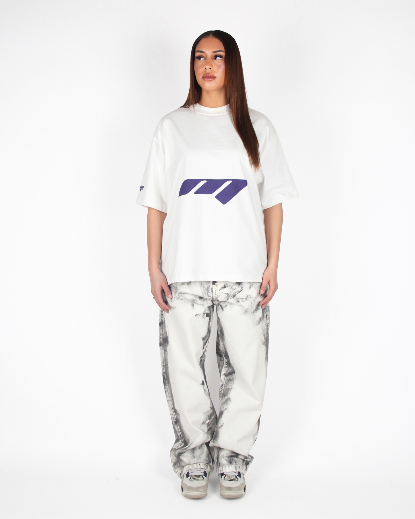 MTL Printed T-shirt Ecru/Purple
