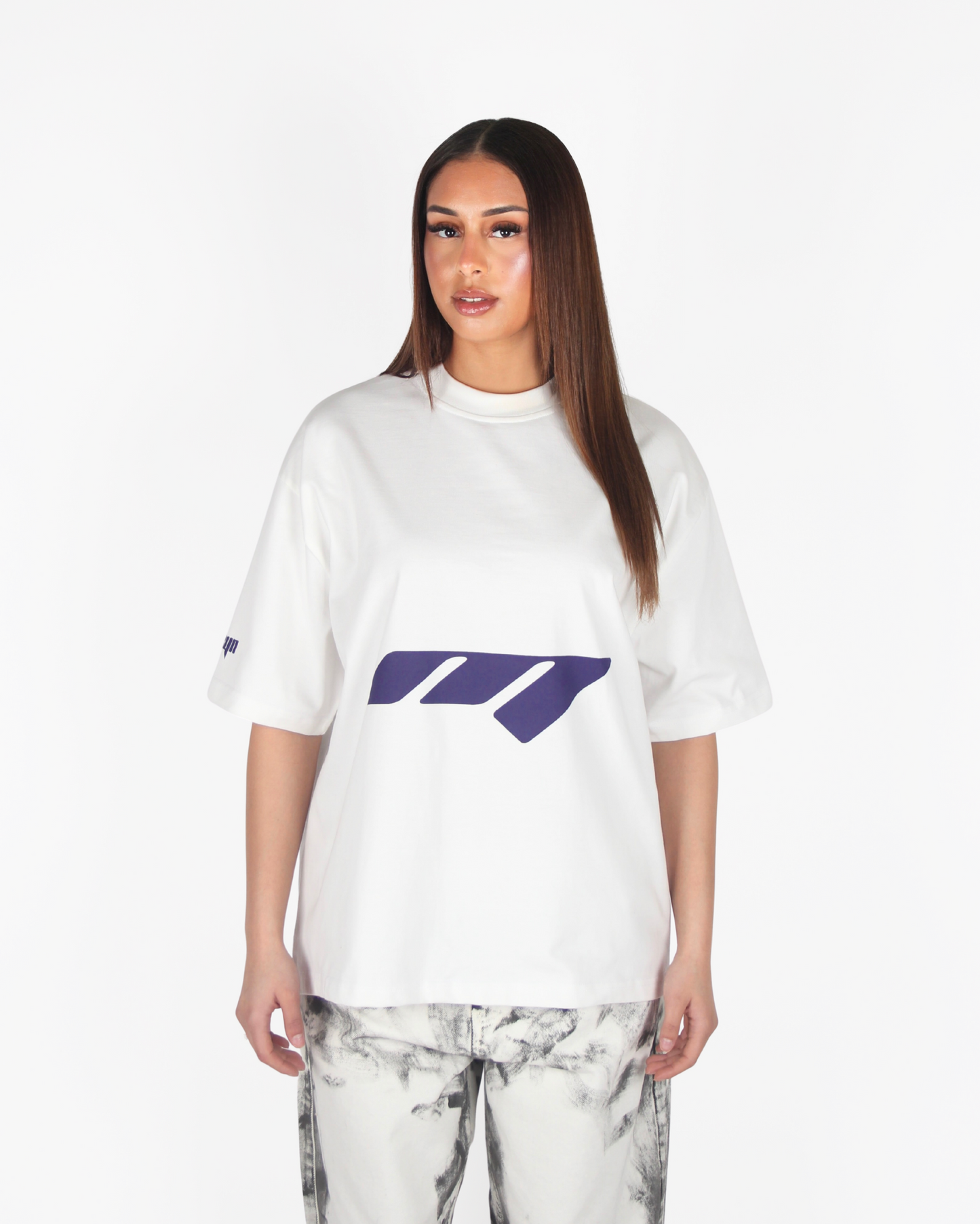 MTL Printed T-shirt Ecru/Purple