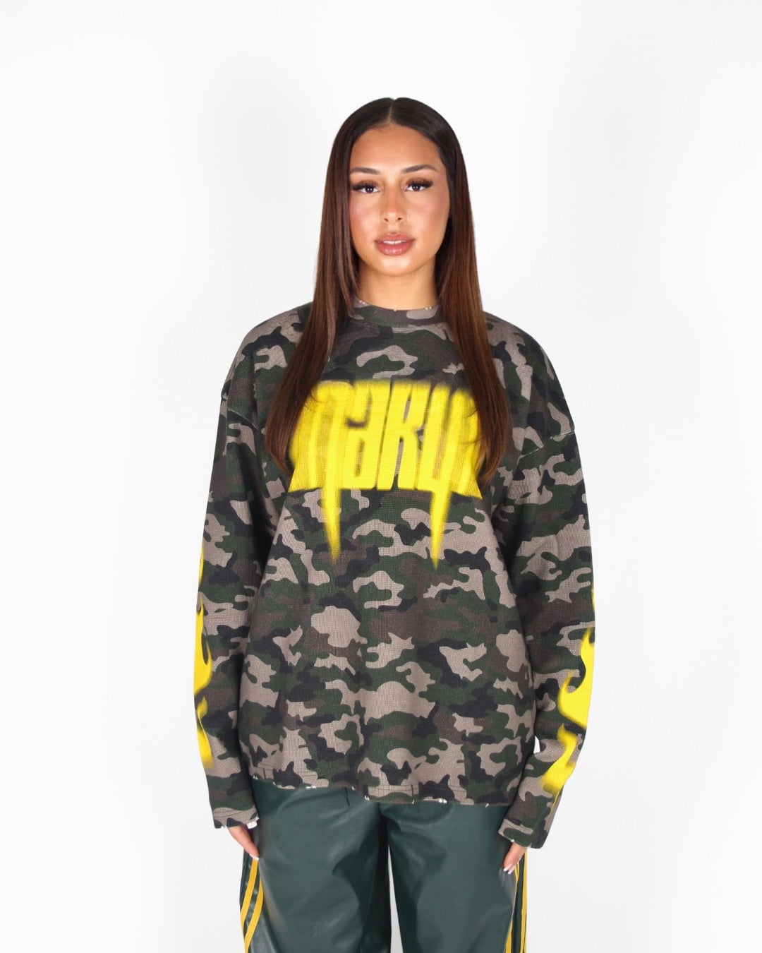 MTL Printed Waffle Camo Longsleeve