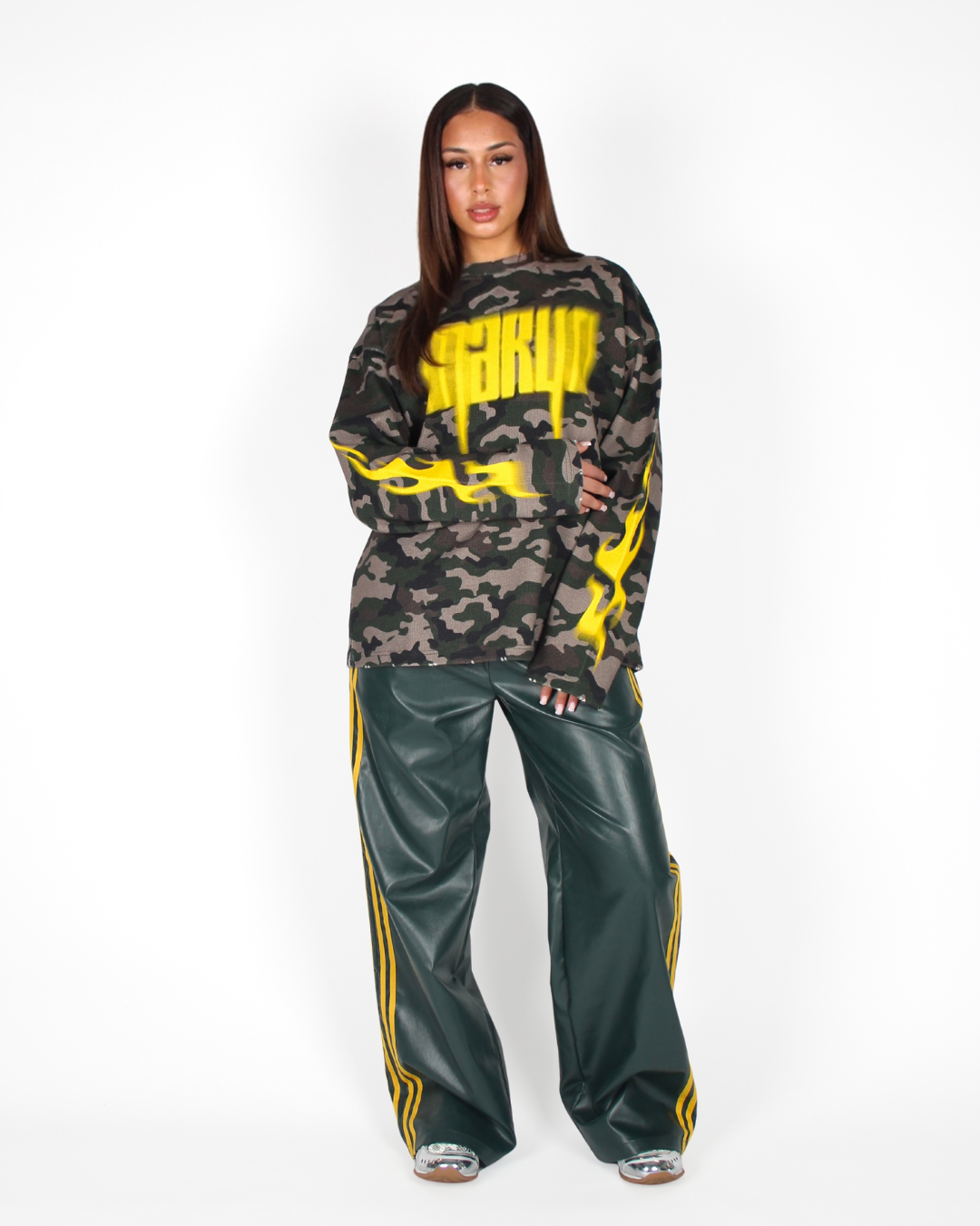 MTL Printed Waffle Camo Longsleeve