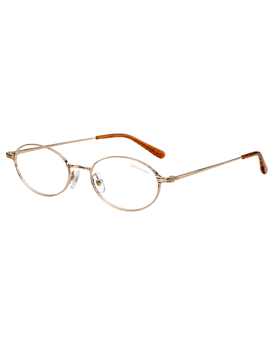 MTL Clear Round Glasses Gold